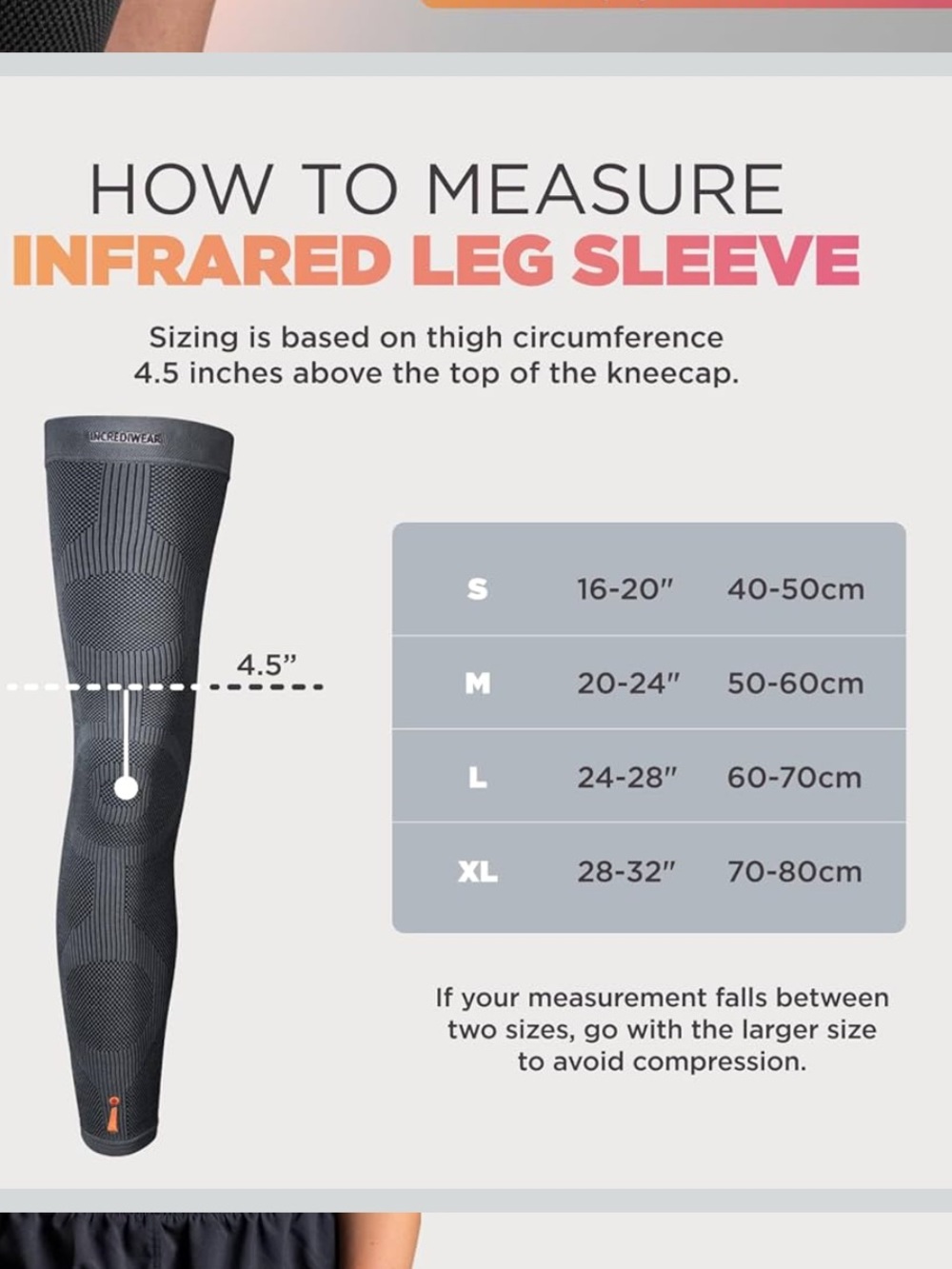 Incrediwear Unisex Recovery Leg Sleeves Workout Gym — Black, Size Small - Picture 3 of 4
